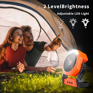 2024 new product multifunction Water Tank On Desk For Home Office Battery Solar Charging Camping Light With Fan