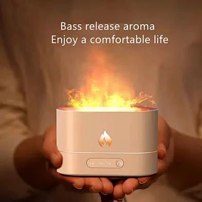 Hot Selling Oil Air Humidifier 250ml Simulation Blue Flame Lamp Ultrasonic Aroma Diffuser Warm Fire Effect Humidifier