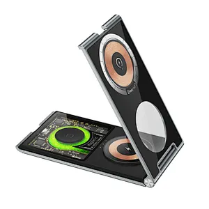 Custom Charging Station Pad Mobile Phone Foldable Magnet 15W Magnetic Wireless Charger Portable With Wholesale Price