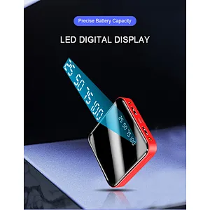 Portable Powerbank Charger Battery New Mirror Chargers Pover 2 Usb Ports External Poverbank Design Mobile Big & Mini Power Bank