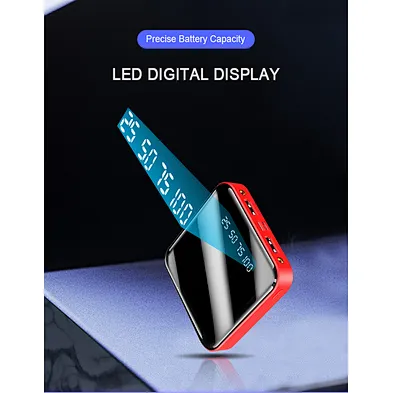 Portable Powerbank Charger Battery New Mirror Chargers Pover 2 Usb Ports External Poverbank Design Mobile Big & Mini Power Bank