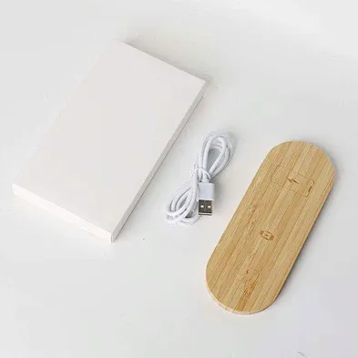 2024 high quality wireless charger 3 In 1 Wireless Charger Pad Wood