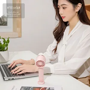 2024 Mini Portable Fan Air Conditioner 2000mAh Battery Wireless Rechargeable Cold Compress Handheld Fan