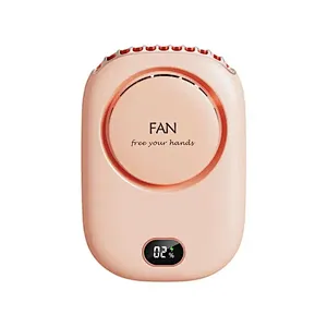 Neck Hanging Portable Handheld Fans 2 In 1 Lazy Custom Handy Usb Cooler Battery Operated Hand Held phone Newest Mini Fan