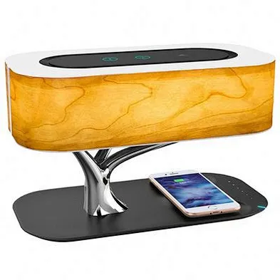Wholesale Bedside Light Tree Shape High Quality BT Music Wireless Charger Lamp HL5600