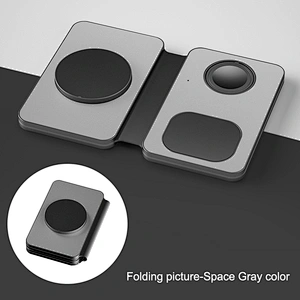 2023 Thin Slim Mini Magnetic Chargers 3 In 1 Qi Certified Mobile Wireless Charger Foldable