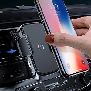 Two-In-One Automatic Induction car wireless charger  Navigation Bracket Fast Charging Multifunction Car Wireless Charger