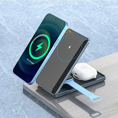 15W Magnetic Quick Charging Custom Phone Charging Holder Wireless Charger Qi Wireless Phone Charger