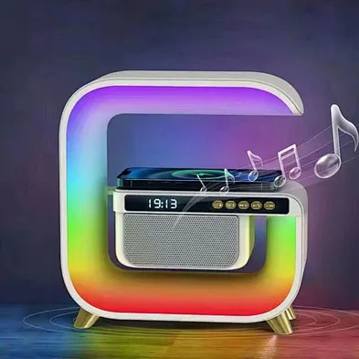 Hot Sale Led Table Speaker Colorful 5 In 1 Wireless Charger With Night Light multifunction wireless charger