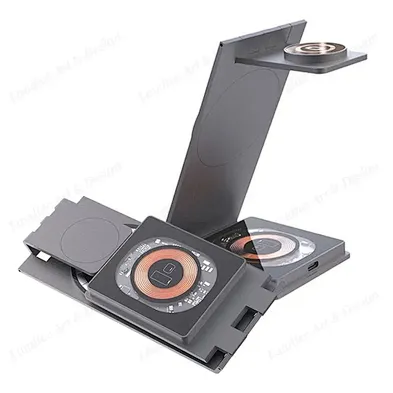 HOT sale product Magnetic Charger Foldable C Stand Qi 15W 3 In 1 Foldable Wireless Charger