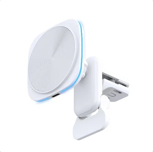 JEDI New Cell Phone Dock Holder Fast Charging 15W Magneit Wireless Car Charger With RGB Light