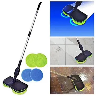 Household Rotating Cordless phone Mop Rechargeable Wireless Cleaning Floor Mop with Microfiber Cloths