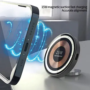 2024 high quality hot selling Foldable Wireless Transparent Charger Magnetic 2 In 1 wireless charger