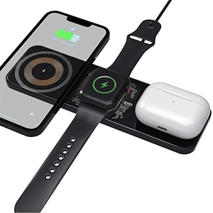 2024 new wireless charger traNsparent high quality 3 In 1 Wireless Charger Magic Qi 15W Wireless Charging Pad