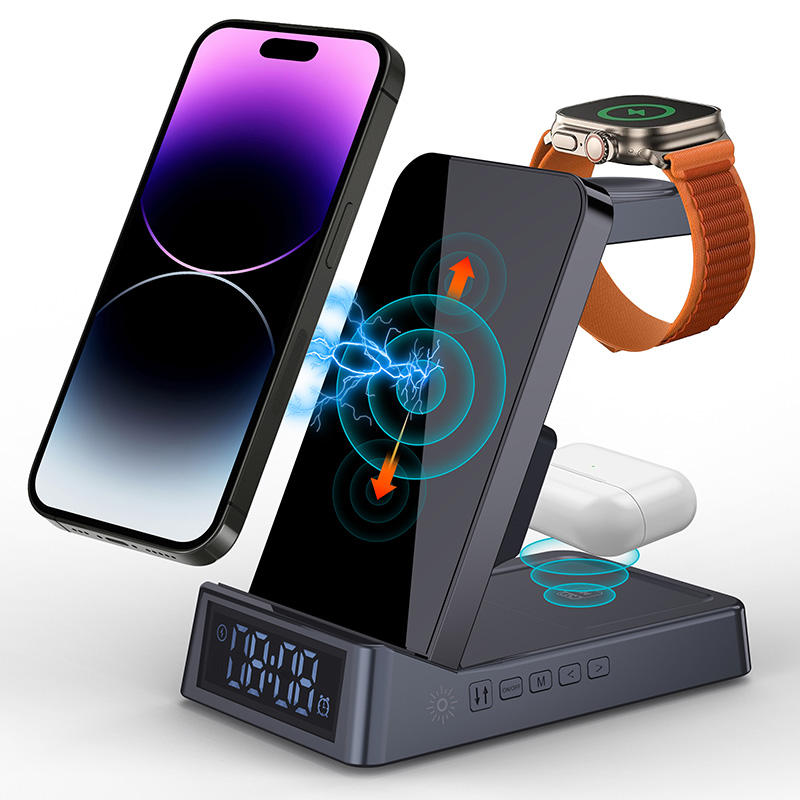 2023 HOT SELLING 3 In 1 Multifunction wireless charger  High Quality Desktop Wireless Charger with holder