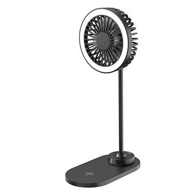 2024 multifunction wireless charger Table Qi Magnetic Wireless Charger With Fan 2 in 1 with light