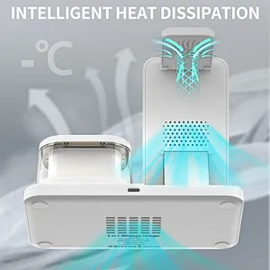 Foldable wireless charger with clock Fast Charging 15W Foldable 3 In 1 Multifunction Magnetic Wireless Charger