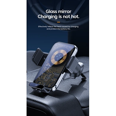 15W Fast Charing Phone Mount Mobile Holder Automatic Induction Qi 15W Wireless Car Charger For Wholesale H190