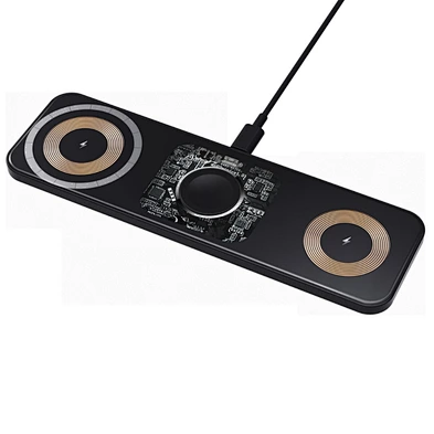 2024 new wireless charger traNsparent high quality 3 In 1 Wireless Charger Magic Qi 15W Wireless Charging Pad
