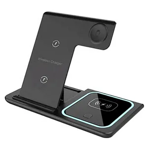JEDI X455 wireless charger 3 in 1 wireless charging foldable qi fast 15w 3 in 1 wireless charger stand