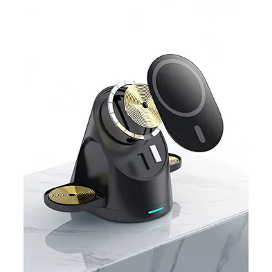 Magnetic 3 In 1 Qi 15W Charger Charging Wireless Fast Charge Stand Dock 3 in 1 wireless charger