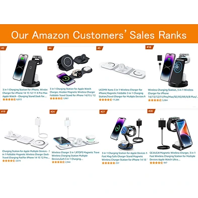 2024 Trendy 18W Qi Fast Chargers Portable 3 In 1 Magnetic Foldable Wireless Charger Pad