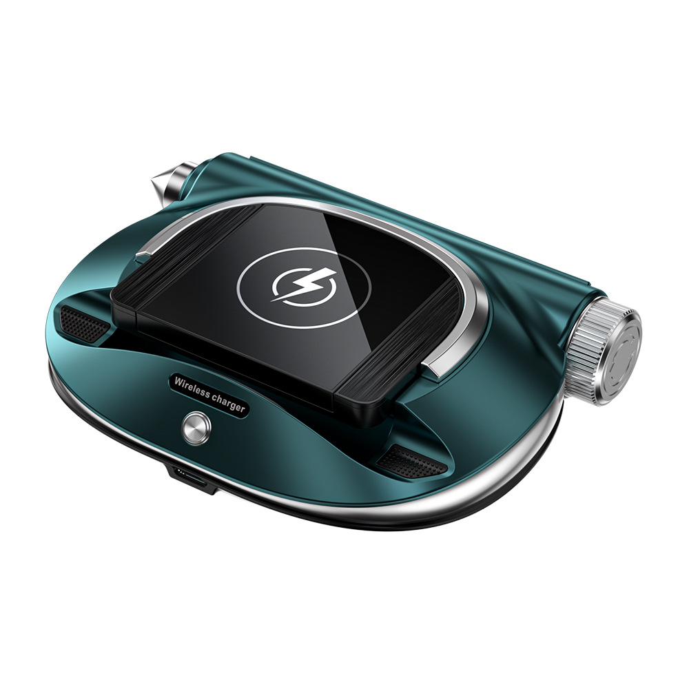 Car mounted aromatherapy R100 new folding wireless charging invisible parking tag safety hammer car bracket