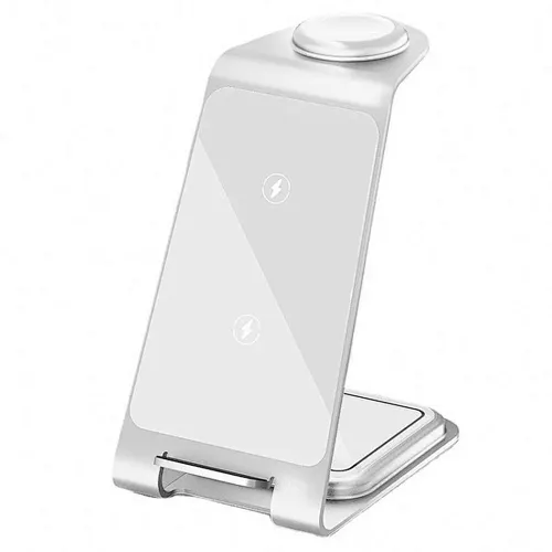 2024 aluminum alloy wireless charger 3 In 1 Charger Watch Qi For phoneStation 3In1 Desktop Wireless Charging Stand