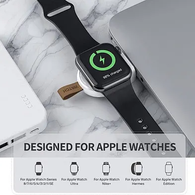 2024 hot sale wireless charger portable mini Magnetic Smart Watch 2 In 1 Wireless Charger Portable Charger