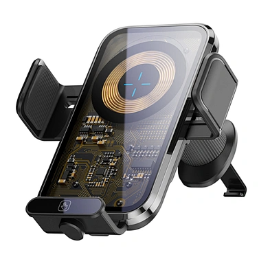 Transparent Fast 15W Qi Wireless Charger Car Phone Holder Magnetic Smart