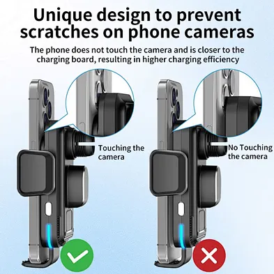 Hot Sales Magnet Ch Holder Magnetic Car Phone Holder Wireless Charger Automatic clamping car wireless charger