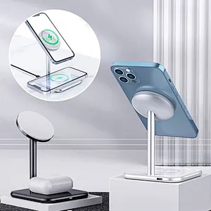 Factory 15W Metal Magnetic Mobile Phone Fast Charging Magic Circle Array Sublimation Wireless Chargers For phone For phone