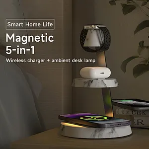 3 In 1 Led Light Multifunction Stand Up Fast Charging Beautiful Shape For Phone Magnetic Wireless Charger