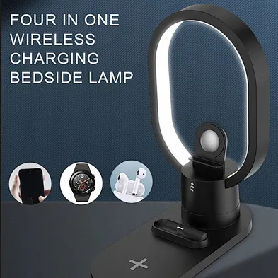 JEDI 15W Magnetic 4 in 1 wireless charger multifunction chargers Fast Wireless Charging with Night Light Charging Station