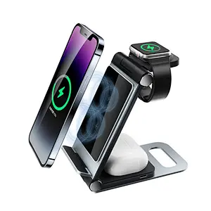 3 In 1 Foldable T8 Aluminum Alloy Stand Fast Wireless Charger