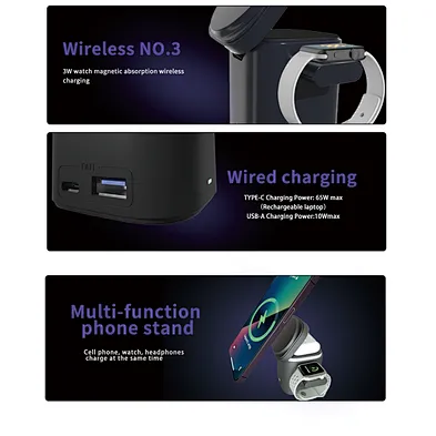 2024  New ArrivedCube Wireless Charger 3 In 1 wireless charger multifunction wireless charger