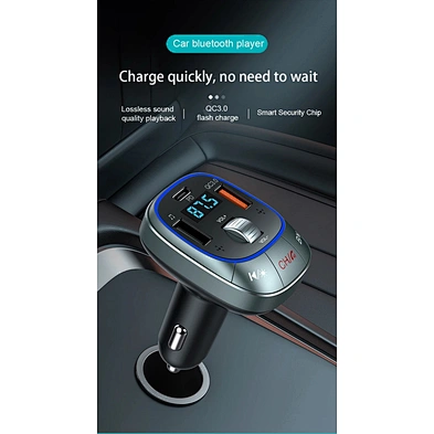 2024 new multifunction portable 3 in 1  car charger type C Socket Bt Car Audio Mp3 Player Usb Car Charger
