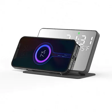 2024 new desgin wireless charger for phoneWireless Charger 4 In 1 With Digital Alarm Clock