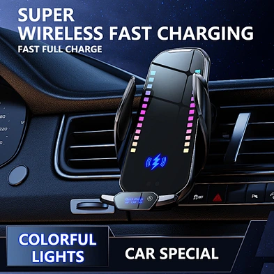 Magnetic Clamping Car Phone Holder Wireless Charger