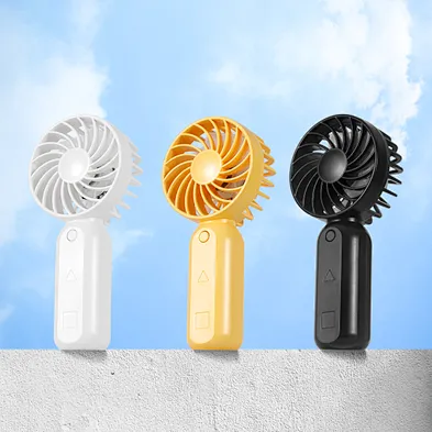 Summer Small Fan Electric Portable Lithium Battery Operated White Rechargeable Mini USB hand held fan