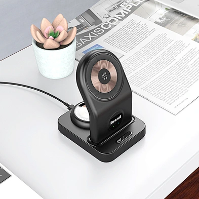 Wireless Charger Qi charging station with LED Desk Lamp Light  magnetic charger stand for iPhone Airpod