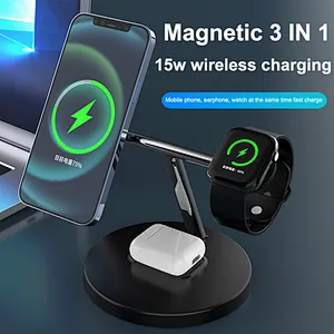 15W Stand Wireless Charger,Portable Desktop Mobile Phone  Wireless Charger Station for Iphone