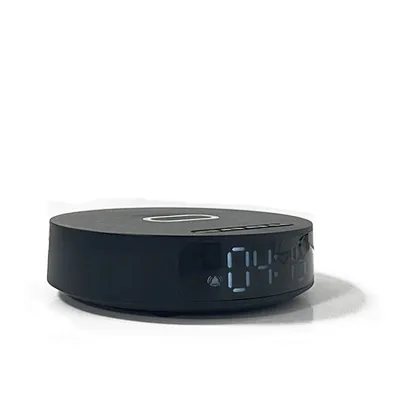 Charging Digital Alarm Clock Multifunctional Dock Station Led Display Wall Socket Usb Ports Ac Outlet Portable Wireless Charger