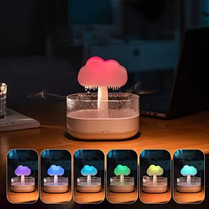 Essential Oil Diffuser Creative 7 Led Color Light Rain Cloud Aroma Water Drip 2023 New Products Mushroom Shape Air Humidifier