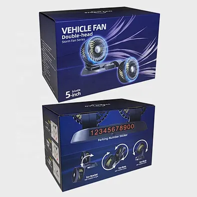 Double Head Rotating Fans 24V Cigarette Lighter H74 Vehicle RV 12V F622 Cooling Fan For Car