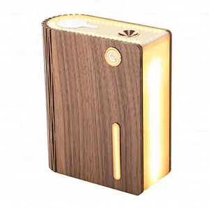 JEDI Wooden Book Lamp Rechargeable Air Led Warm Light Indoor Home Room Personal Luxury Humidifier
