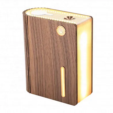 JEDI Wooden Book Lamp Rechargeable Air Led Warm Light Indoor Home Room Personal Luxury Humidifier
