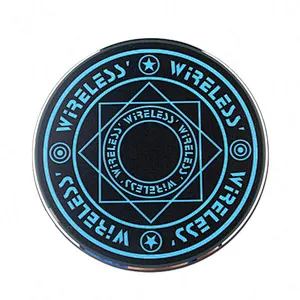 factory good quality best price Array Round 10W Light LED Phone Mini Charger Qi Glowing Action Magic Circle Wireless Charger