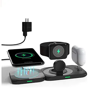 2024 new high quality wireless charger For 3 In 1 Magnetic 15W Max Fast Charging Wireless Charger Pad Stand with removable