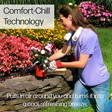 Personal Summer Portable Wearable Charging Design With Three Speed Neck Fan Air Cooler Hands-Free Wearable Design
